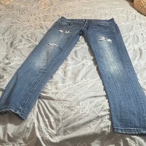 Vigoss Distressed Blue Straight Leg Jeans